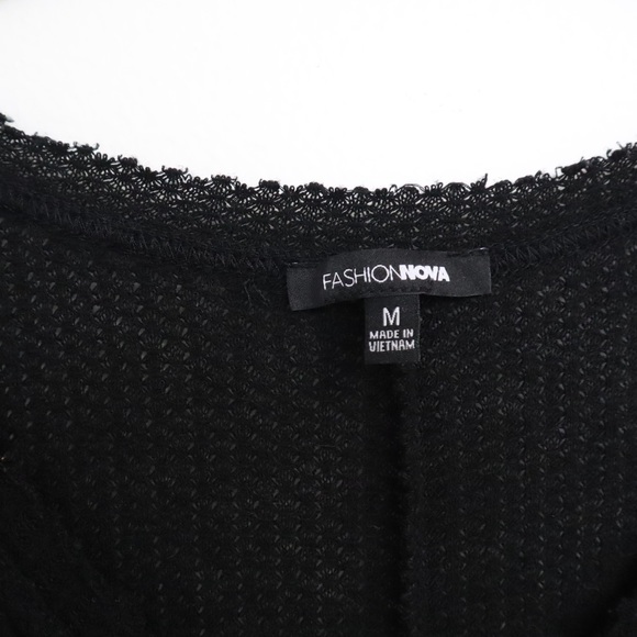 Fashion Nova Waffle V-Neck Lounge Top - Picture 6 of 8